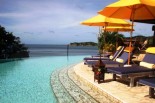 Lounging by Infinity Pool